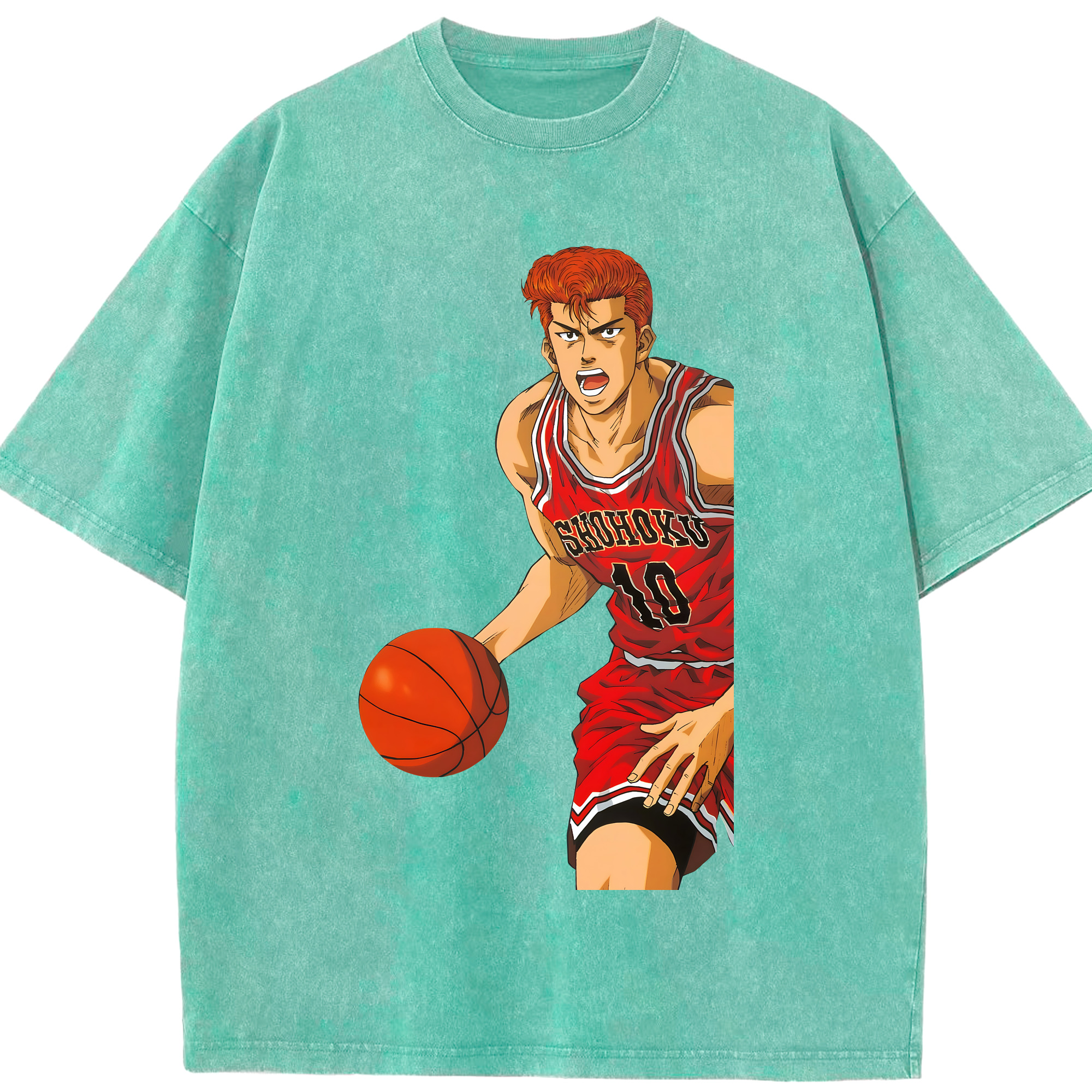 （画像用） SLAM DUNK／スラムダンク 綿100% ヴィンテージ風 半袖Tシャツ（フロントプリント）